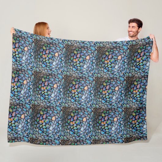 Opal Mozaïek1 Fleece Deken (In situ)