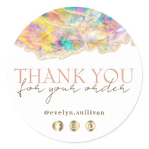 Opal ontwerp dank u sticker