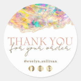 Opal ontwerp dank u sticker