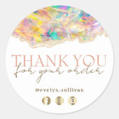 Opal ontwerp dank u sticker (Voorkant)