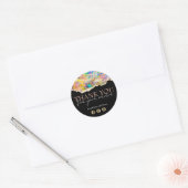 Opal ontwerp op zwart dank u sticker (Envelop)