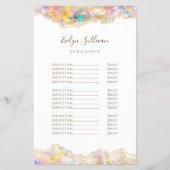 Opal ontwerp prijslijst flyer (Voorkant)