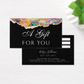 Opal op zwarte Gift-Kaart Visitekaartje (Bureau)