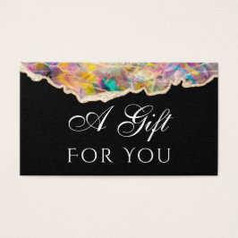 Opal op zwarte Gift-Kaart Visitekaartje