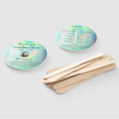 Opal Photo Wedding Program Handwaaier (Niet-gemonteerd)