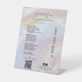 Opal prijslijst Holografische scan om QR-code te b Reclamebord Met Voetstuk (Voorkant)