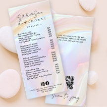 Opal prijslijst Holografische scan om QR-code te b