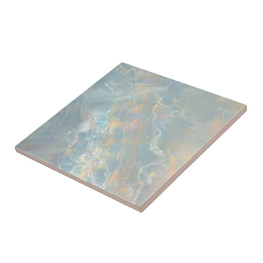 Opal print ceramic tile home decor tegeltje (Zijkant)