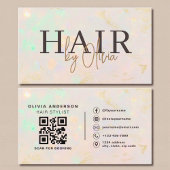 Opal QR Code Hair Stylist Modern Visitekaartje