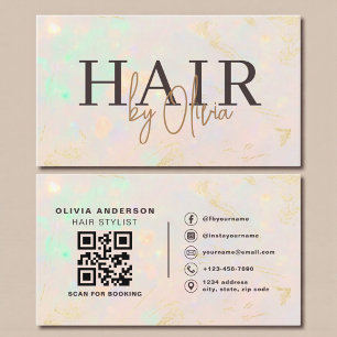 Opal QR Code Kapsalon Moderne Visitekaartje