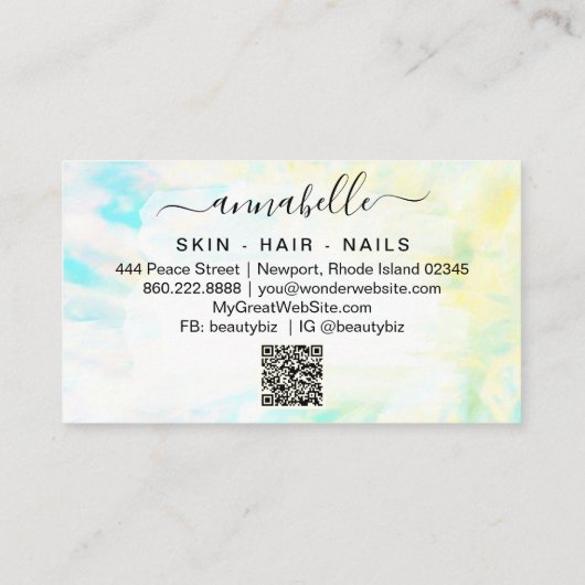 *~* OPAL QR Prism AP26 Crystal Etheral Rainbow Visitekaartje (Achterkant)