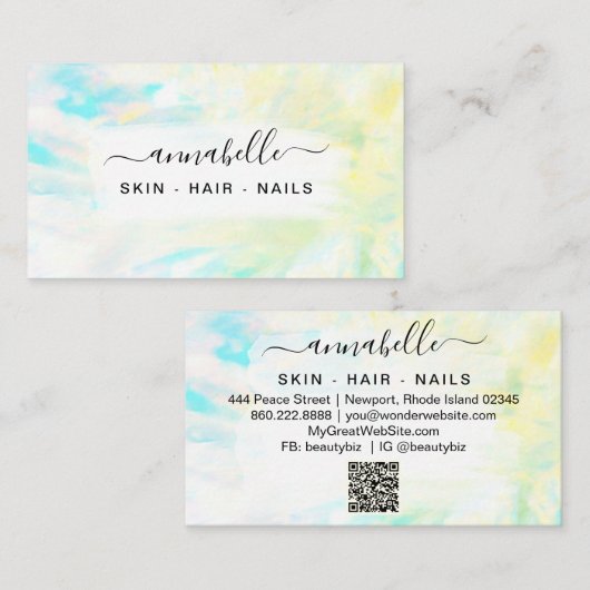 *~* OPAL QR Prism AP26 Crystal Etheral Rainbow Visitekaartje (Voorkant / Achterkant)