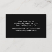 Opal Rainbow Holographic Bread Logo Bakery Visitekaartje (Achterkant)