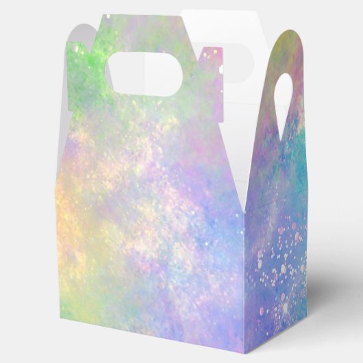 Opal Regenboog Glitter Favor Doos Bedankdoosjes (Geopend)