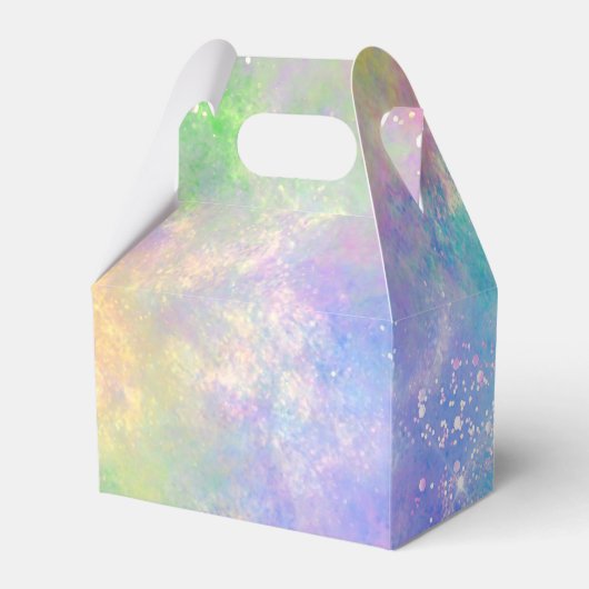 Opal Regenboog Glitter Favor Doos Bedankdoosjes (Voorkant Zijde)