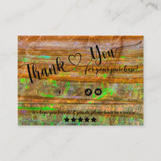 Opal Rock Layers Dank u Visitekaartje (Voorkant)