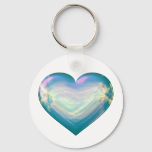 Opal Satin Heart Sleutelhanger