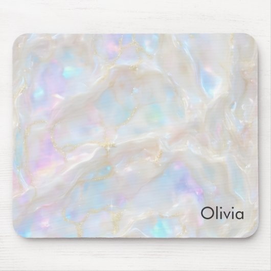 Opal schitterende iriserende achtergrond muismat (Voorkant)