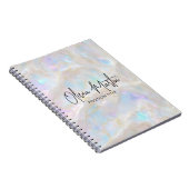 Opal schitterende iriserende achtergrond notitieboek (Rechterzijde)