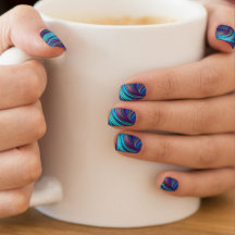 "Opal Steam" Minx Nail Art, één ontwerp per hand