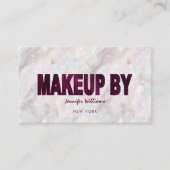 Opal Steen Aangepaste QR Code Make-up Kunstenaar E Visitekaartje (Voorkant)