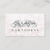 Opal Steen Zilveren Borstel Stroke Luxe Visitekaartje (Voorkant)