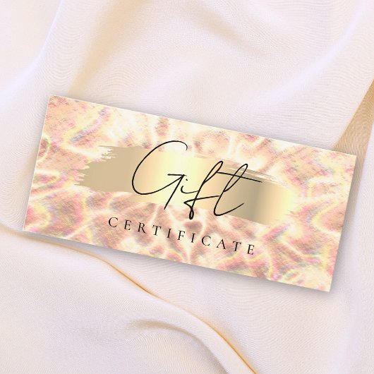 Opal Stone Achtergrond Cadeaubon Roos Gold