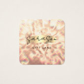 Opal Stone Achtergrond Cadeaubon Roos Gold Vierkante Visitekaartjes (Voorkant)