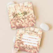 Opal Stone Achtergrond Cadeaubon Roos Gold Vierkante Visitekaartjes