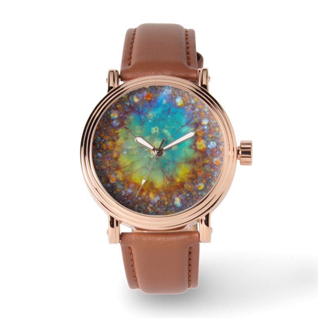 Opal Stone Burst horloge gezicht (Voorkant)