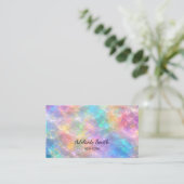 opal stone business card visitekaartje (Staand voorkant)