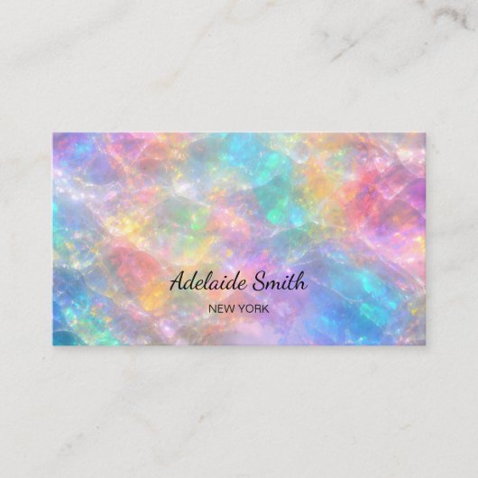 opal stone business card visitekaartje (Voorkant)