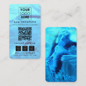 Opal Stone Connect with Us Social Media QR Code Visitekaartje (Voorkant / Achterkant)