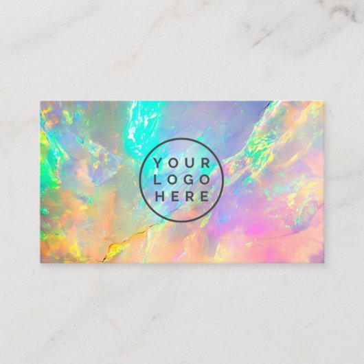 Opal Stone Glitter Vrouwelijk logo Visitekaartje (Voorkant)