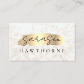 Opal Stone Gold Brush Stroke Luxury Visitekaartje (Voorkant)