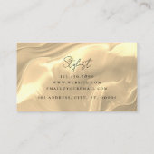 Opal Stone Gold Elegant Luxe Script Naam Visitekaartje (Achterkant)