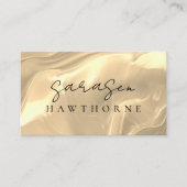 Opal Stone Gold Elegant Luxe Script Naam Visitekaartje (Voorkant)