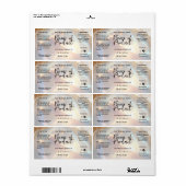 Opal Stone Goud Essentiële Olie Fles Label (Full Sheet)