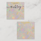 Opal Stone Kalligrafie Girly Notitiekaartje (Voorkant / Achterkant)