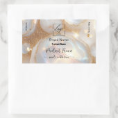Opal Stone logo Gepersonaliseerd Productlabel Rechthoekige Sticker (Tas)
