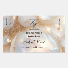 Opal Stone logo Gepersonaliseerd Productlabel Rechthoekige Sticker