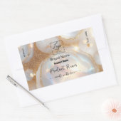 Opal Stone logo Gepersonaliseerd Productlabel Rechthoekige Sticker (Envelop)