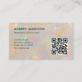 Opal Stone Logo QR Code Visitekaartje (Achterkant)