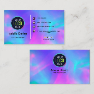 Opal Stone Luxury Business Card Design Visitekaartje