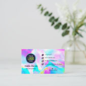 Opal Stone Luxury Business Card Design Visitekaartje (Staand voorkant)