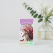 Opal Stone Make-up Haar Boog Foto QR Code Logo Visitekaartje (Staand voorkant)