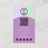 Opal Stone Make-up Haar Boog Foto QR Code Logo Visitekaartje (Achterkant)