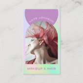 Opal Stone Make-up Haar Boog Foto QR Code Logo Visitekaartje (Voorkant)