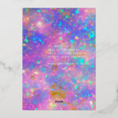 Opal Stone Minimalist Modern Wedding Save the Date Folie Uitnodiging (Achterkant)