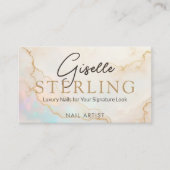 Opal Stone Nagelstylist QR Code Visitekaartje (Voorkant)